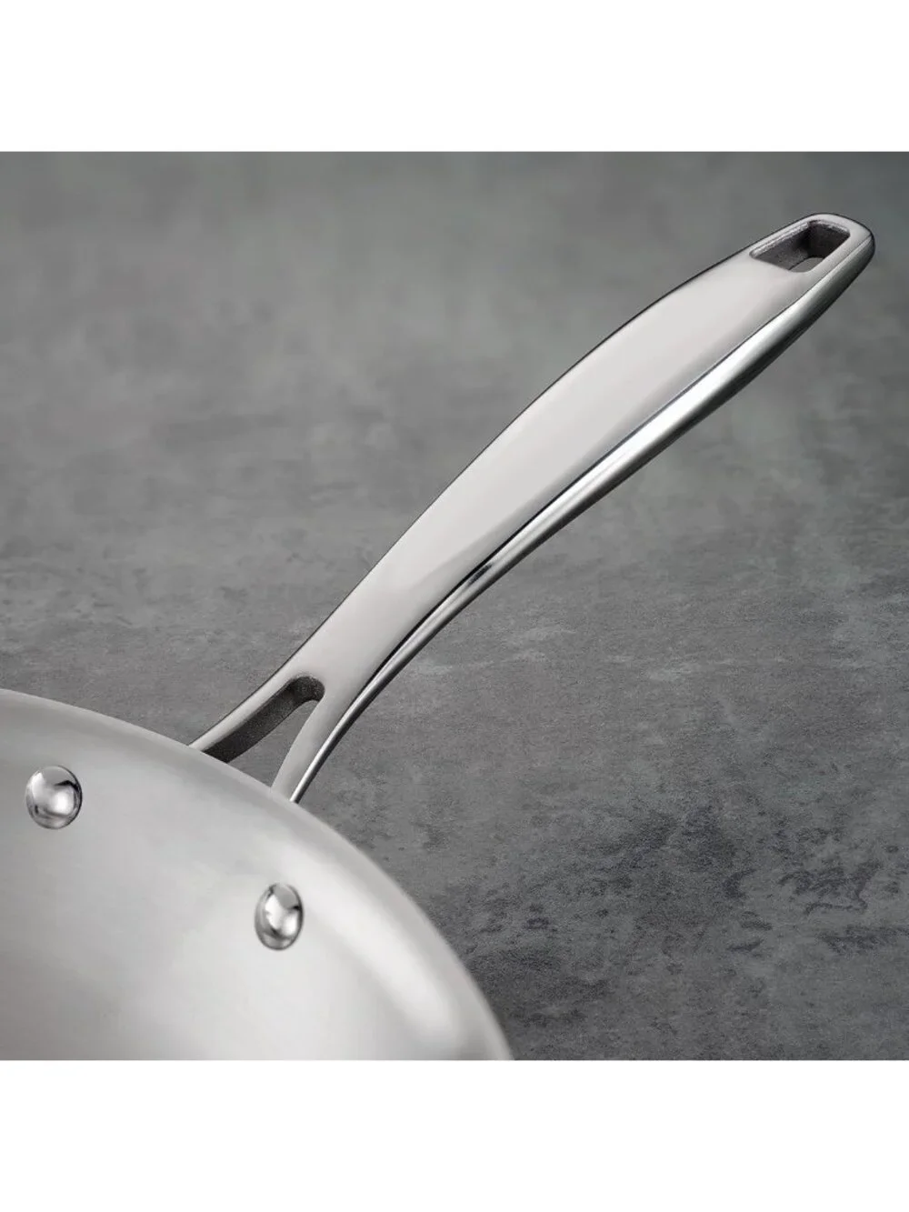 10-Inch Tri-Ply Clad Stainless Steel Frying Pan - Durable, Even Heat Cooking